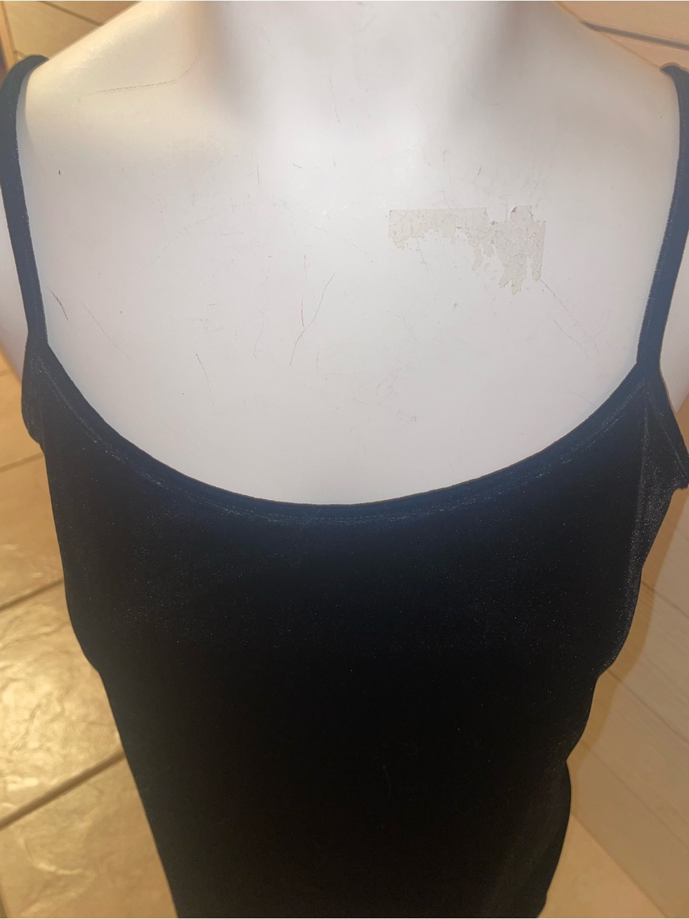 Loft Women's Black Velvet Camisole Tank Top, size 14 - Picture 8 of 8